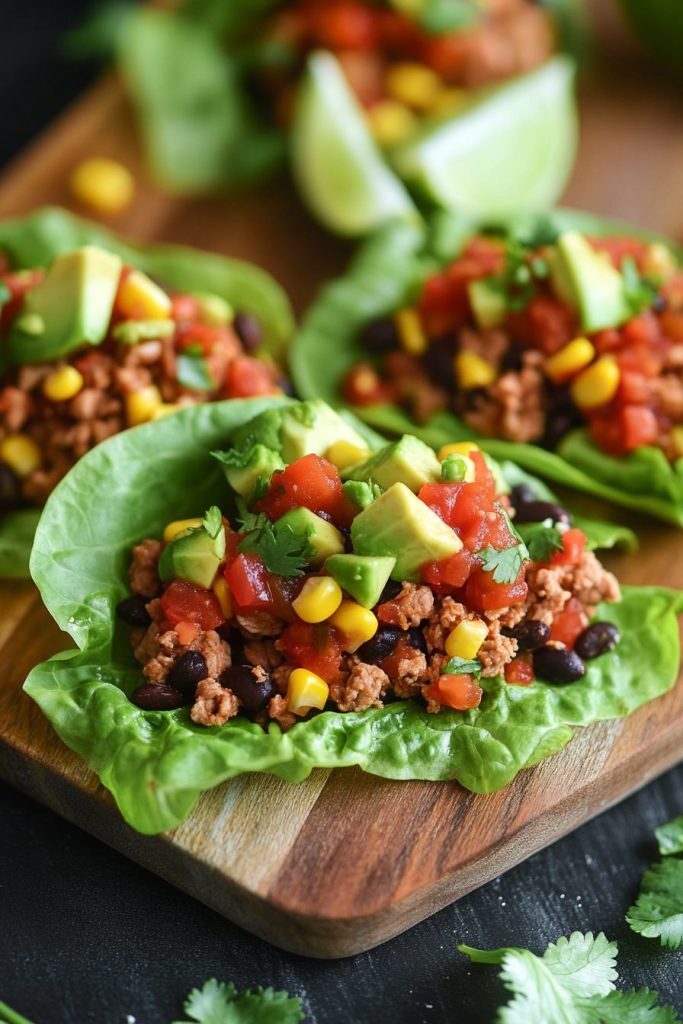 Turkey Taco Lettuce Wraps