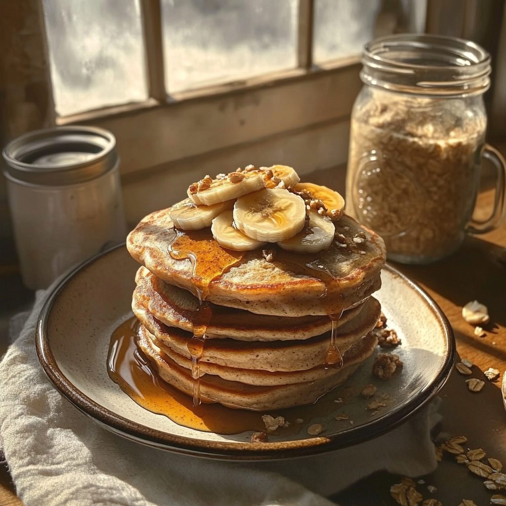 Whole Grain Banana Pancakes