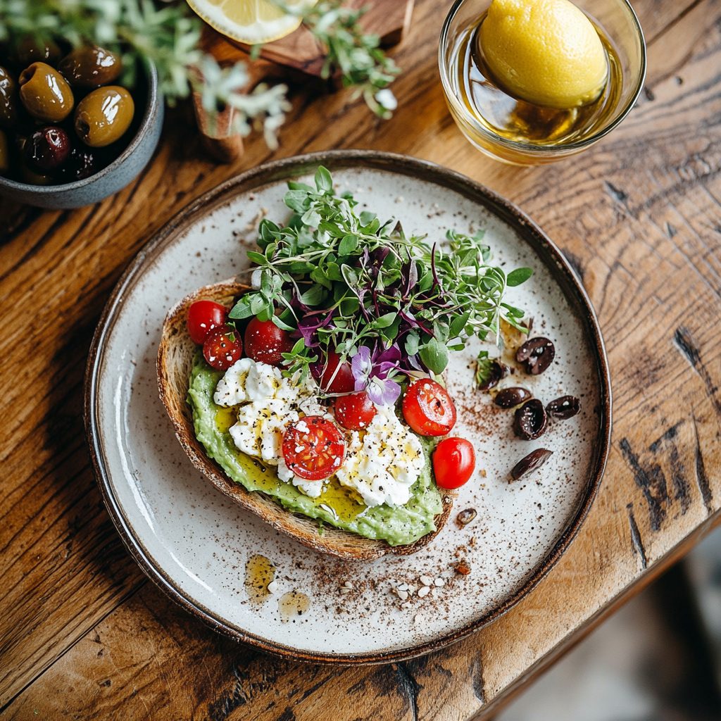 Avocado Toast Mediterranean Style 1
