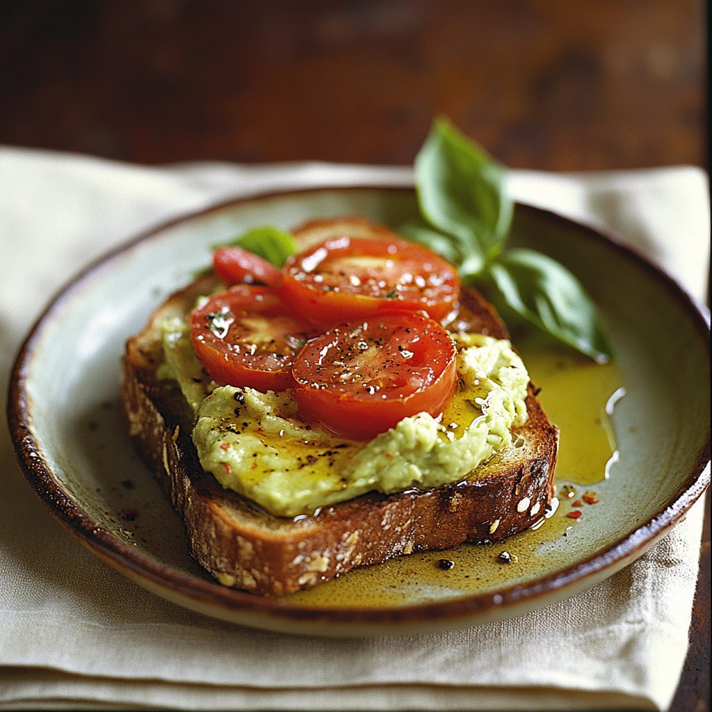 Avocado Toast with Tomato Olive Oil 4