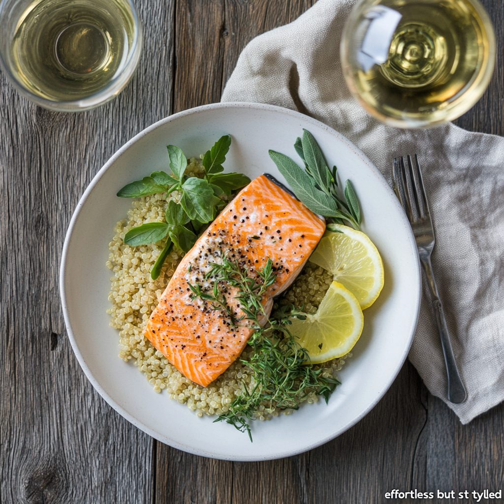 Baked Salmon with Herbed Quinoa 10