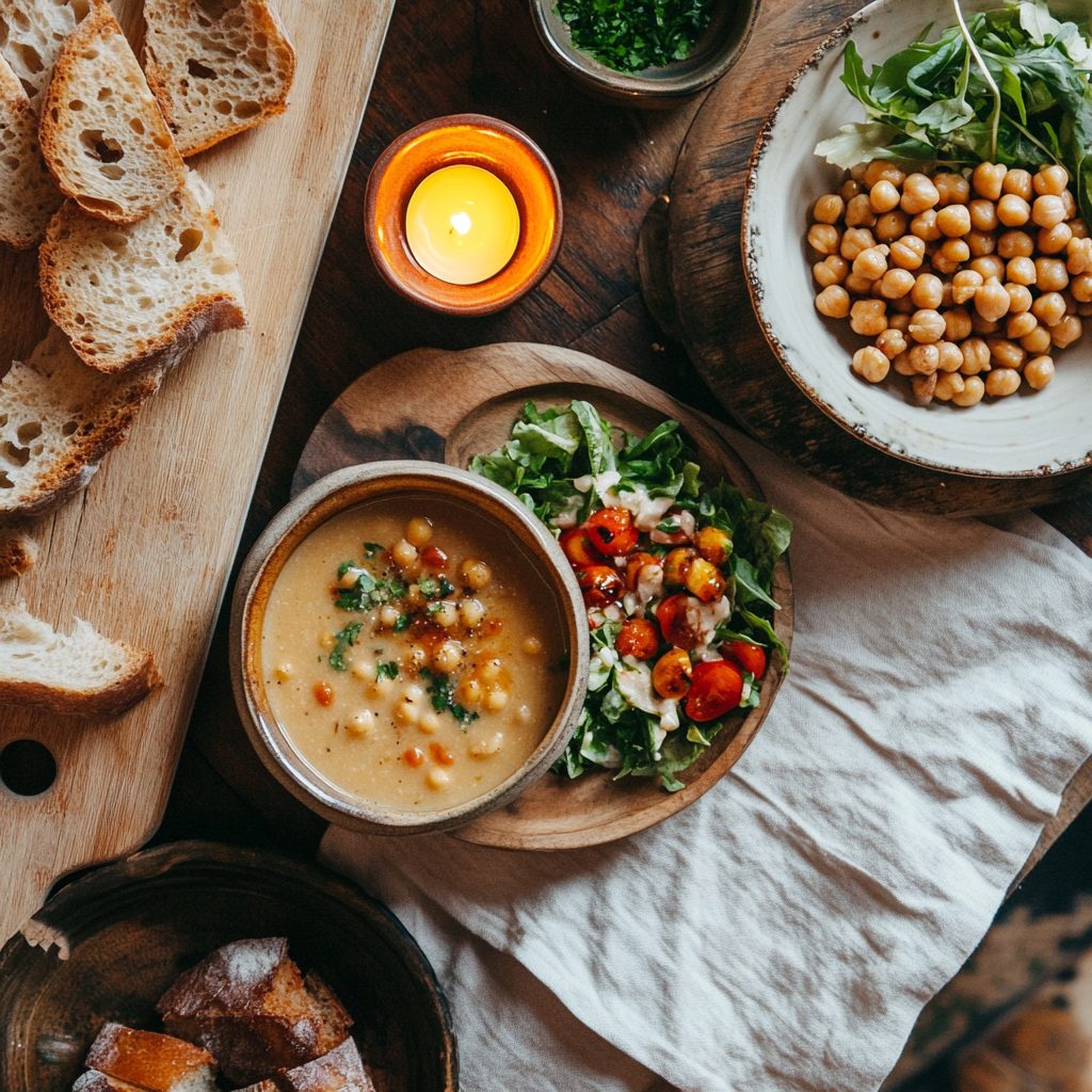 Carrot Ginger Soup with Chickpea Croutons 6 Carrot Ginger Soup with Chickpea Croutons