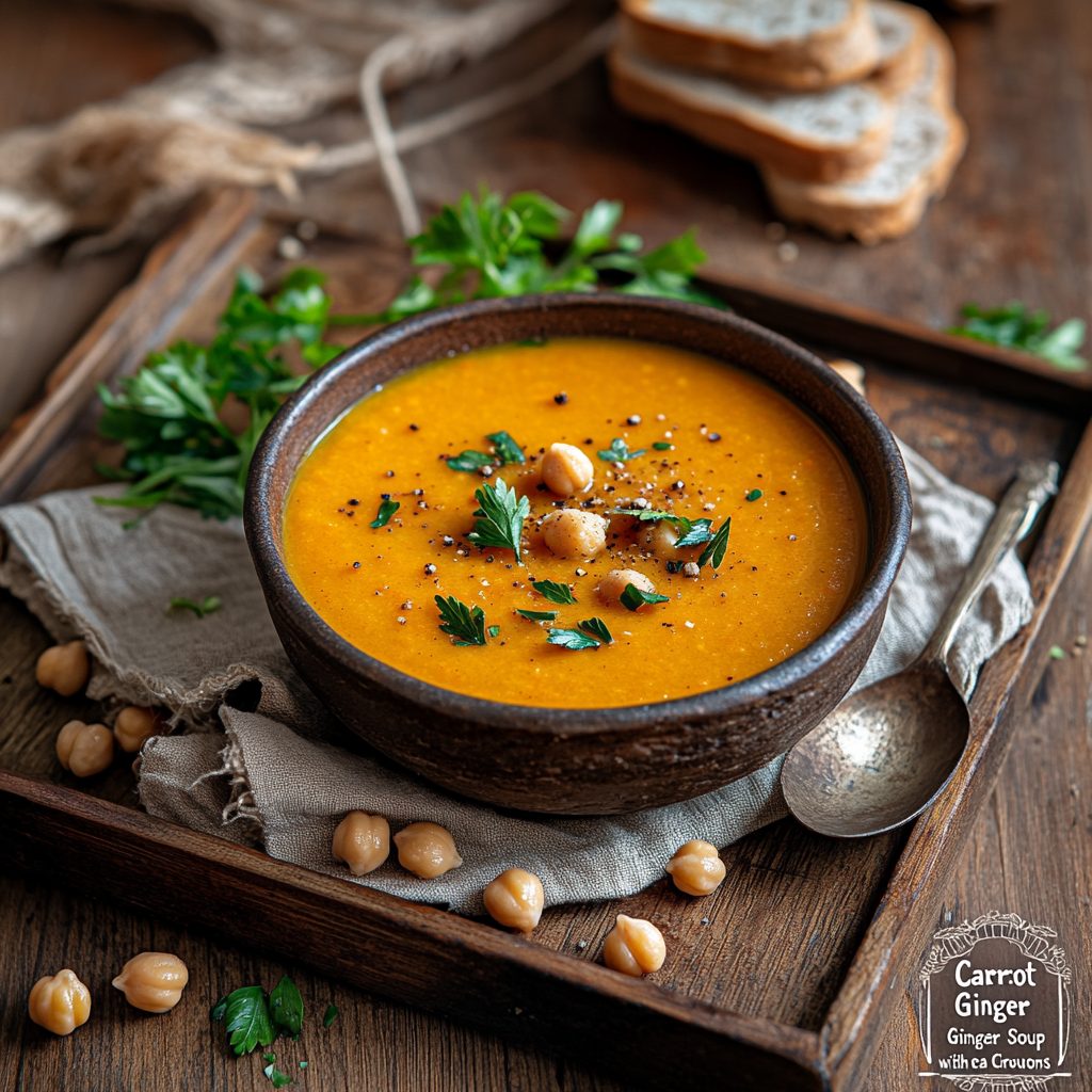 Carrot Ginger Soup with Chickpea Croutons 7 Carrot Ginger Soup with Chickpea Croutons 6