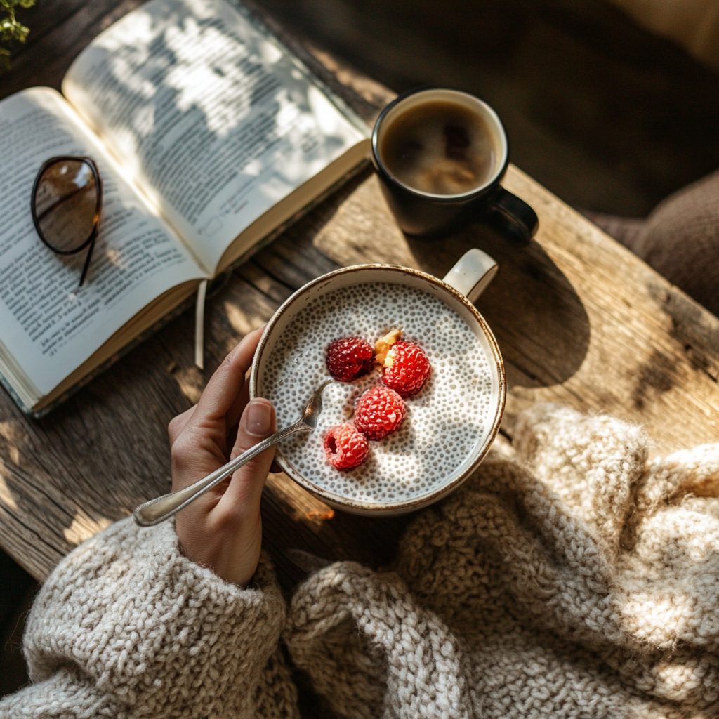 Chia Pudding with Almond Milk & Fresh Fruit 10 Chia Pudding with Almond Milk Fresh Fruit 9