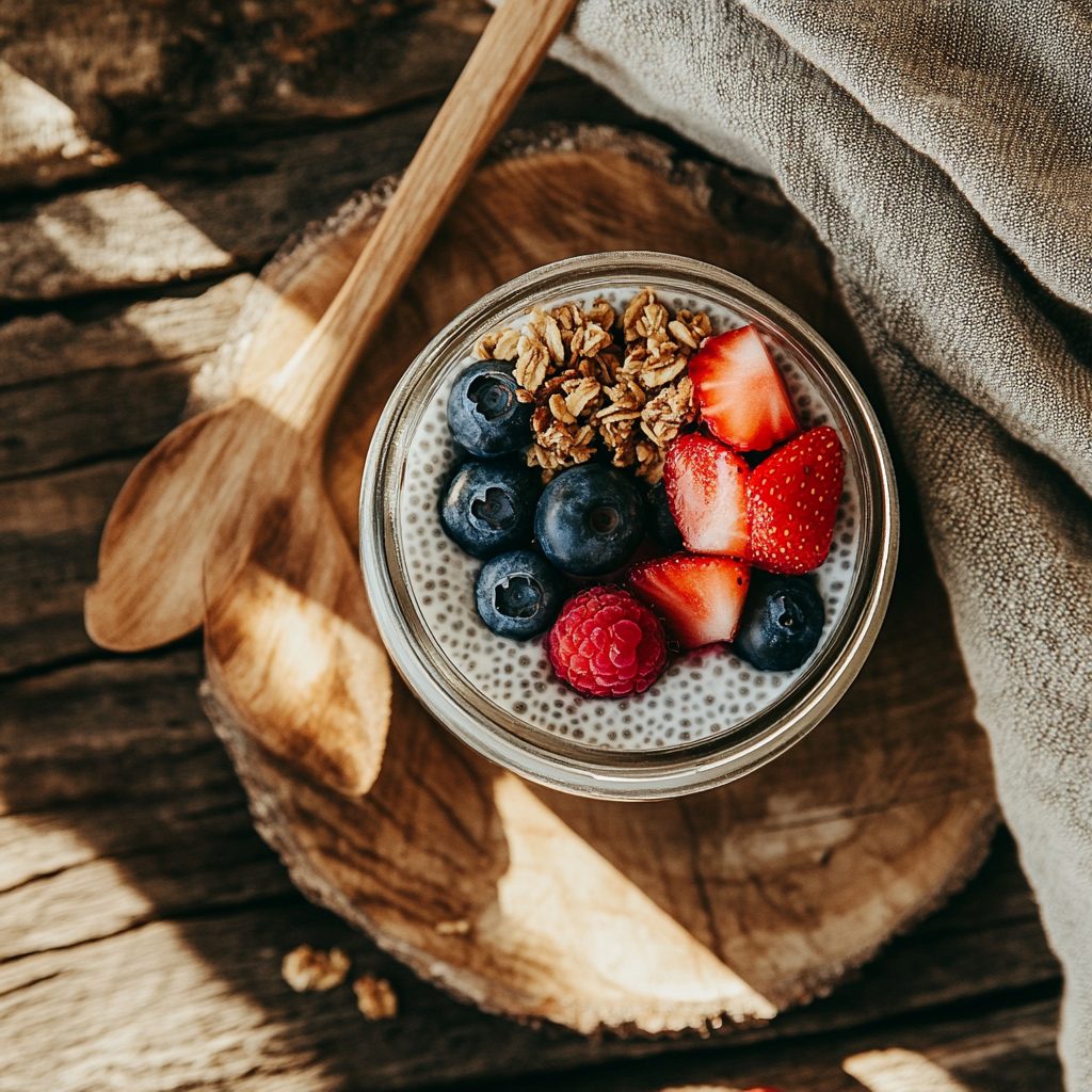 Chia Pudding with Almond Milk & Fresh Fruit
