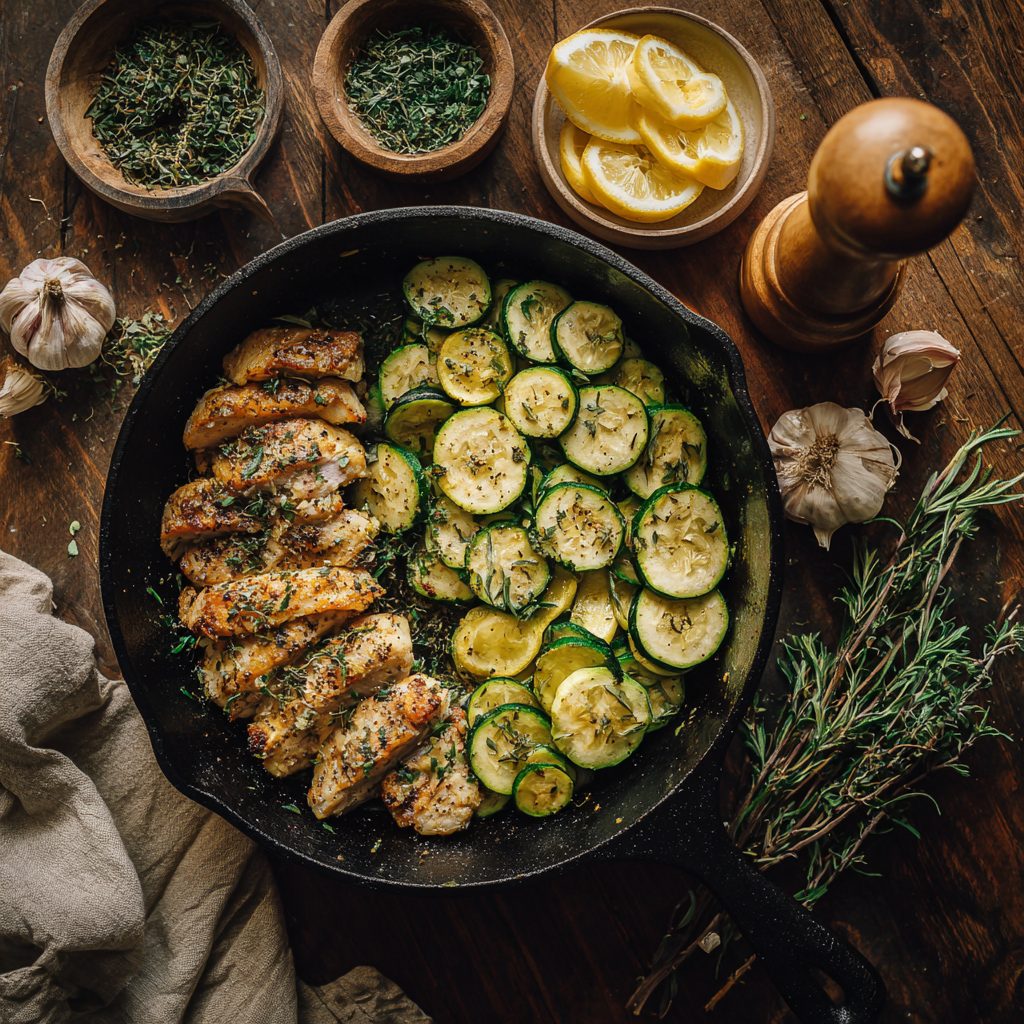 Chicken & Zucchini Skillet with Herbs