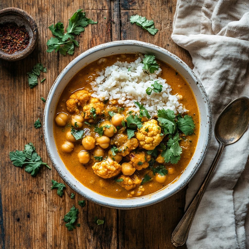 Chickpea & Cauliflower Coconut Curry 2 Chickpea & Cauliflower Coconut Curry