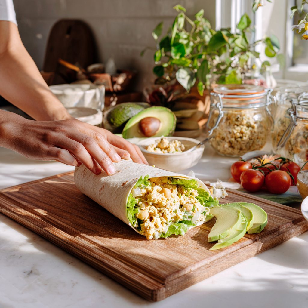 Chickpea “Tuna” Salad Wrap