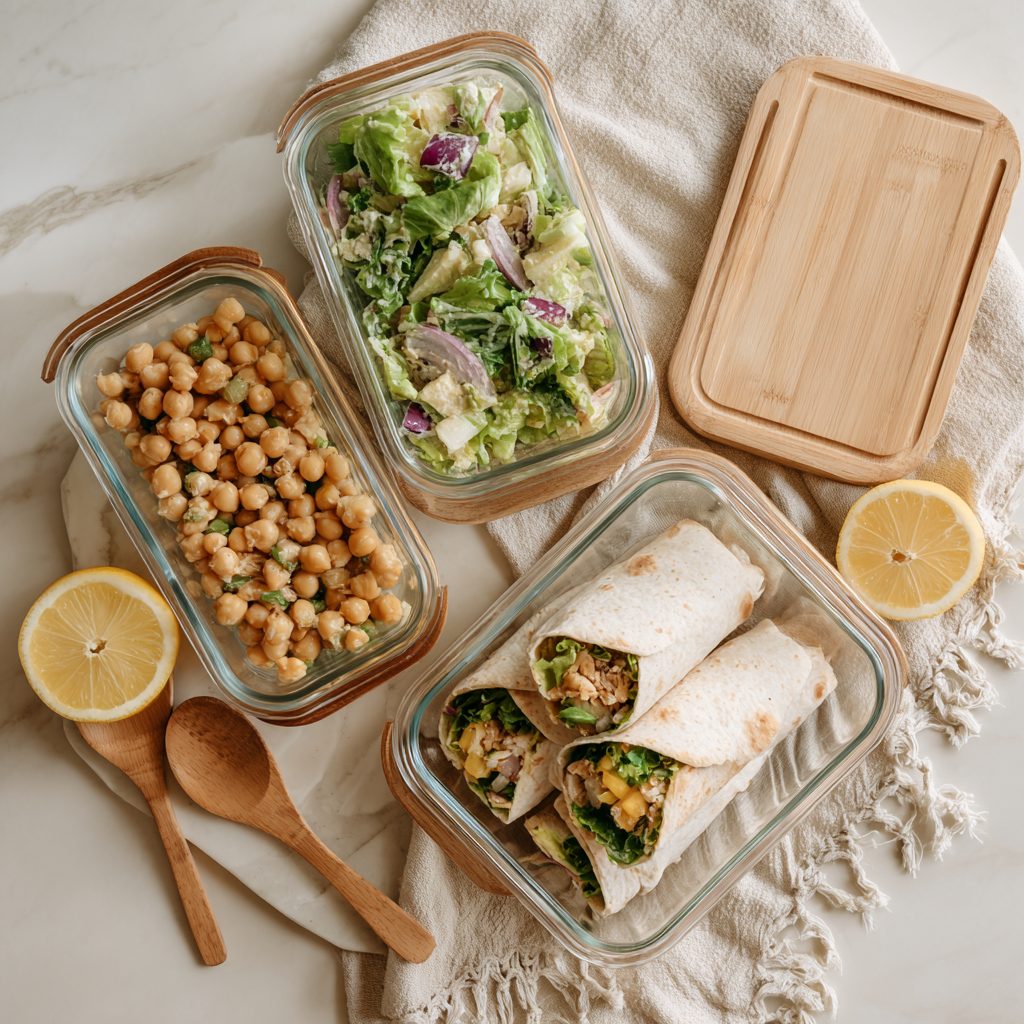 Chickpea Tuna Salad Wrap 8