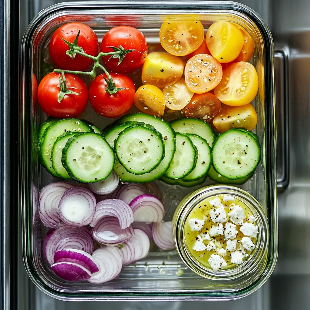 Cucumber Tomato Feta Salad aka Mediterranean Chop Chop 5