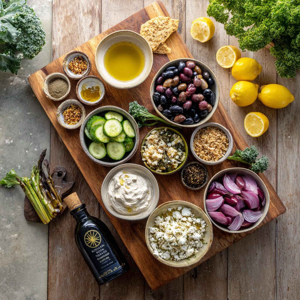 Deconstructed” Greek Mezze Plate 4 Deconstructed” Greek Mezze Plate