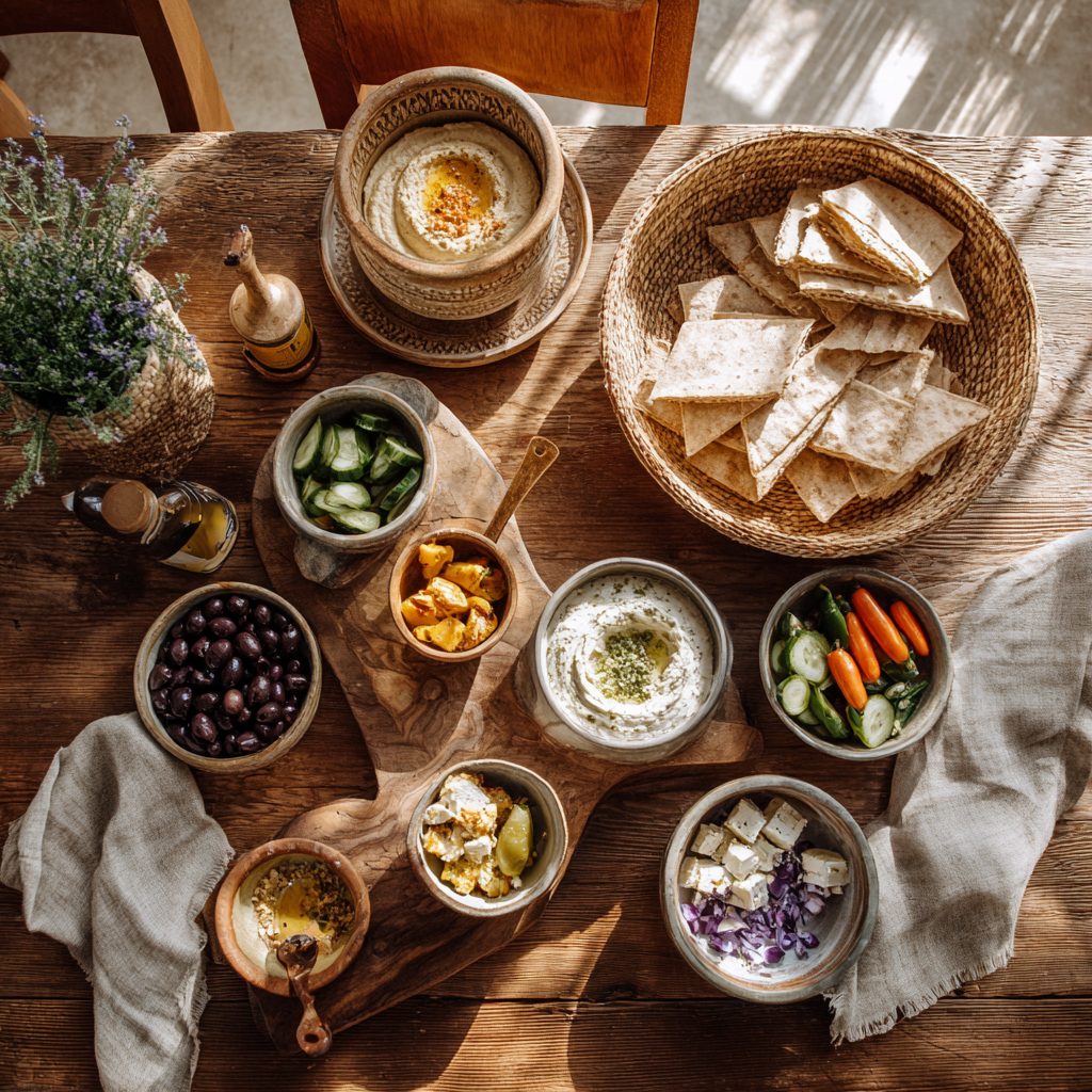 Deconstructed” Greek Mezze Plate 2 Deconstructed Greek Mezze Plate