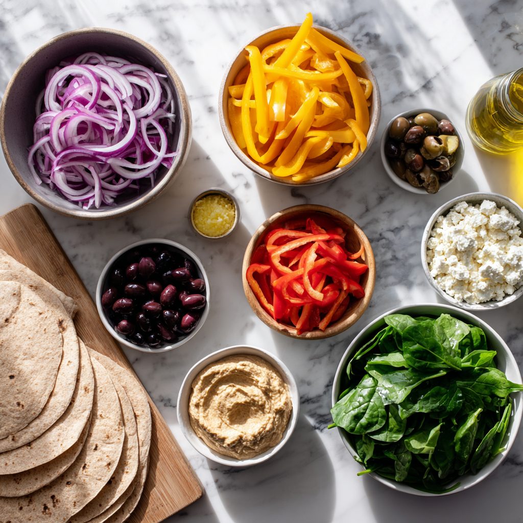 Greek Veggie Quesadilla 3 Greek Veggie Quesadilla