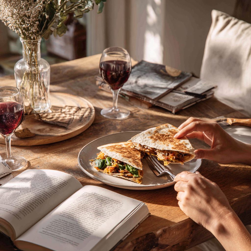 Greek Veggie Quesadilla 6 Greek Veggie Quesadilla