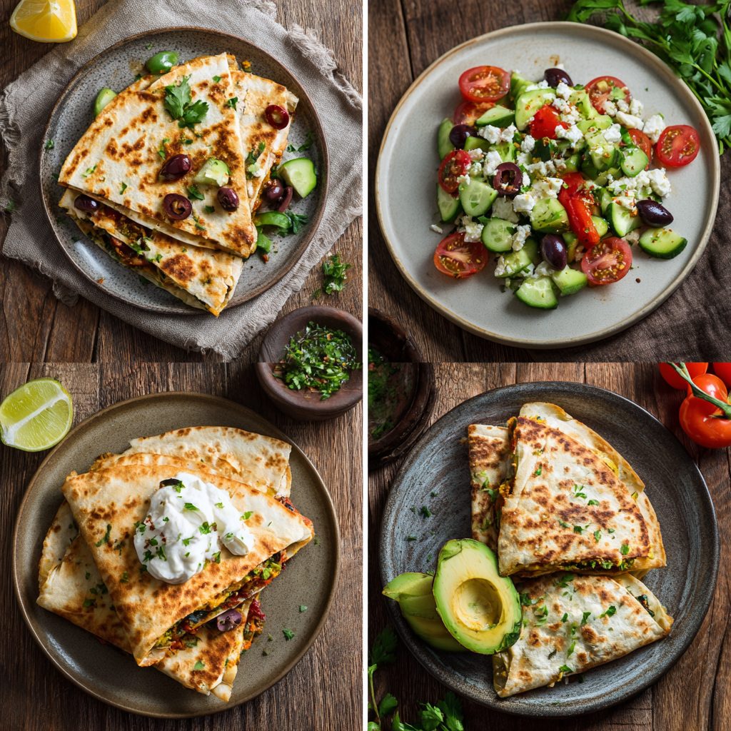 Greek Veggie Quesadilla 7 Greek Veggie Quesadilla