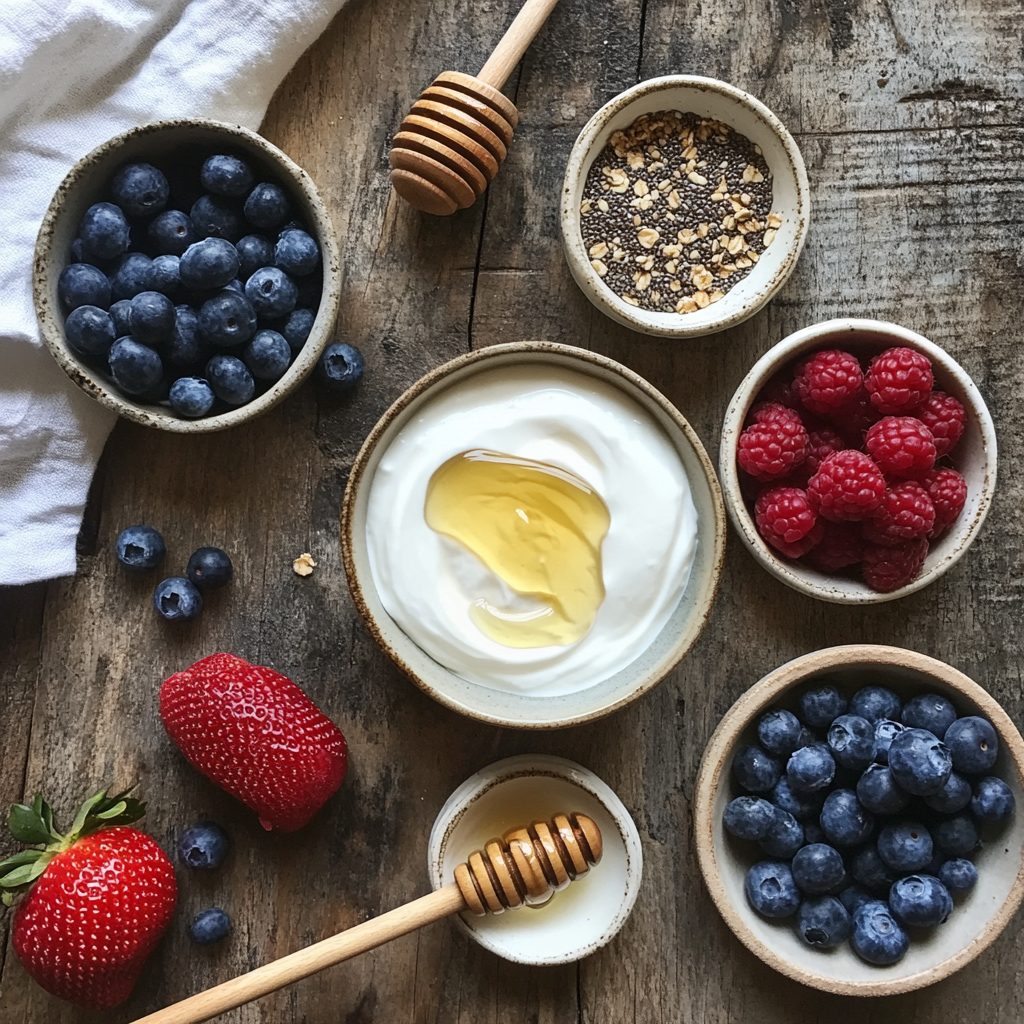 Greek Yogurt Bowl with Berries & Honey 6 Greek Yogurt Bowl with Berries Honey 5
