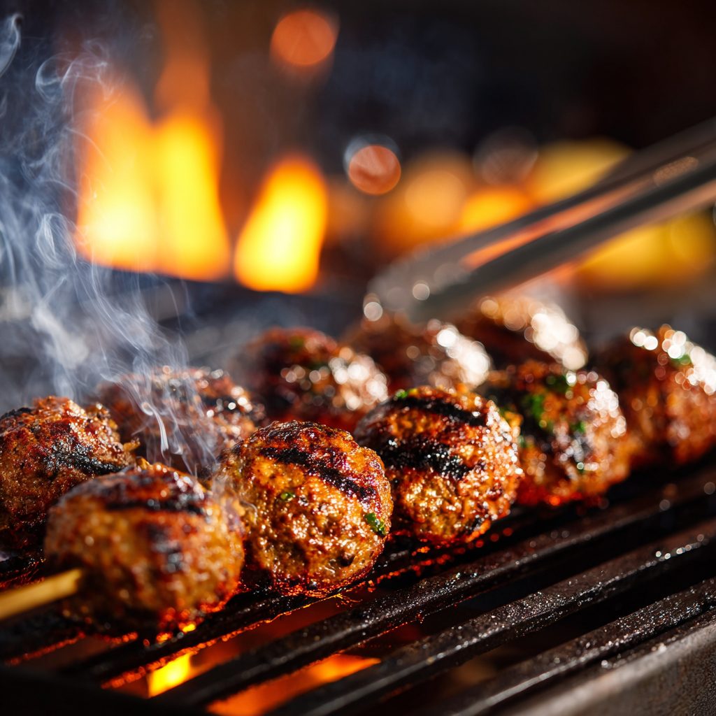 Grilled Turkey Kofta Couscous Cucumber Yogurt Sauce 4