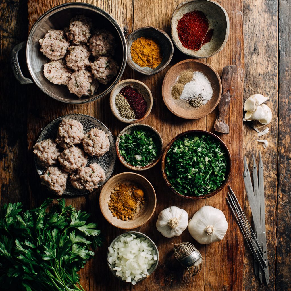 Grilled Turkey Kofta + Couscous & Cucumber Yogurt Sauce