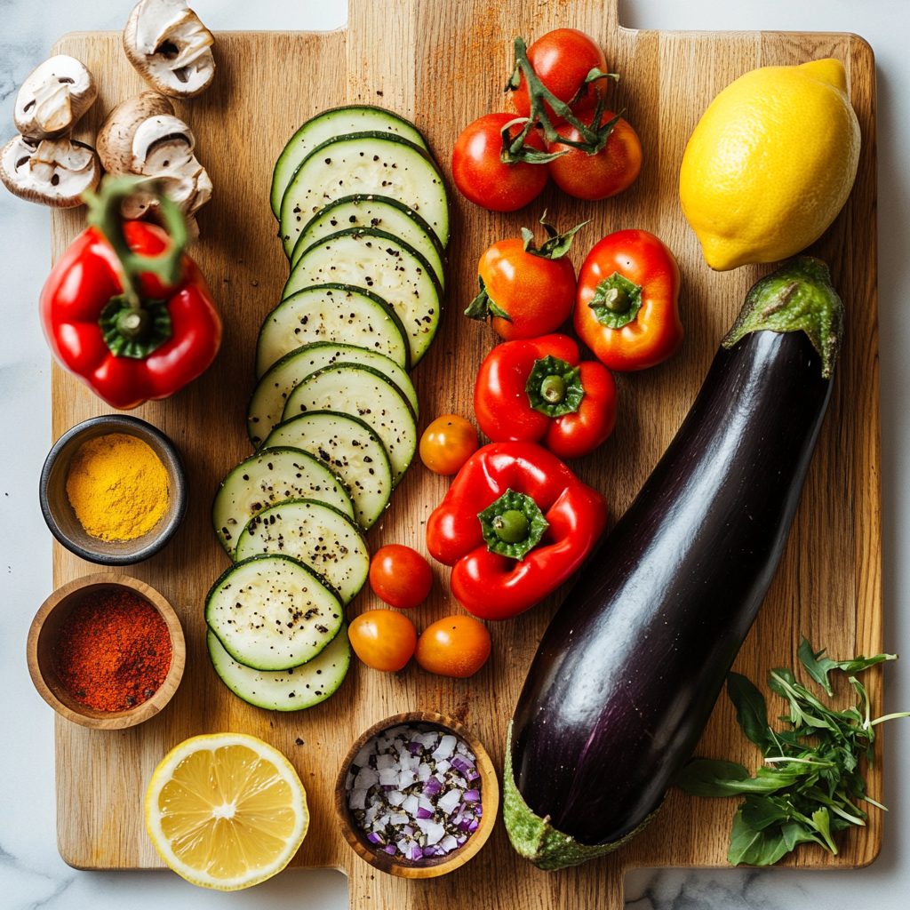 Grilled Veggie Platter with Hummus 2