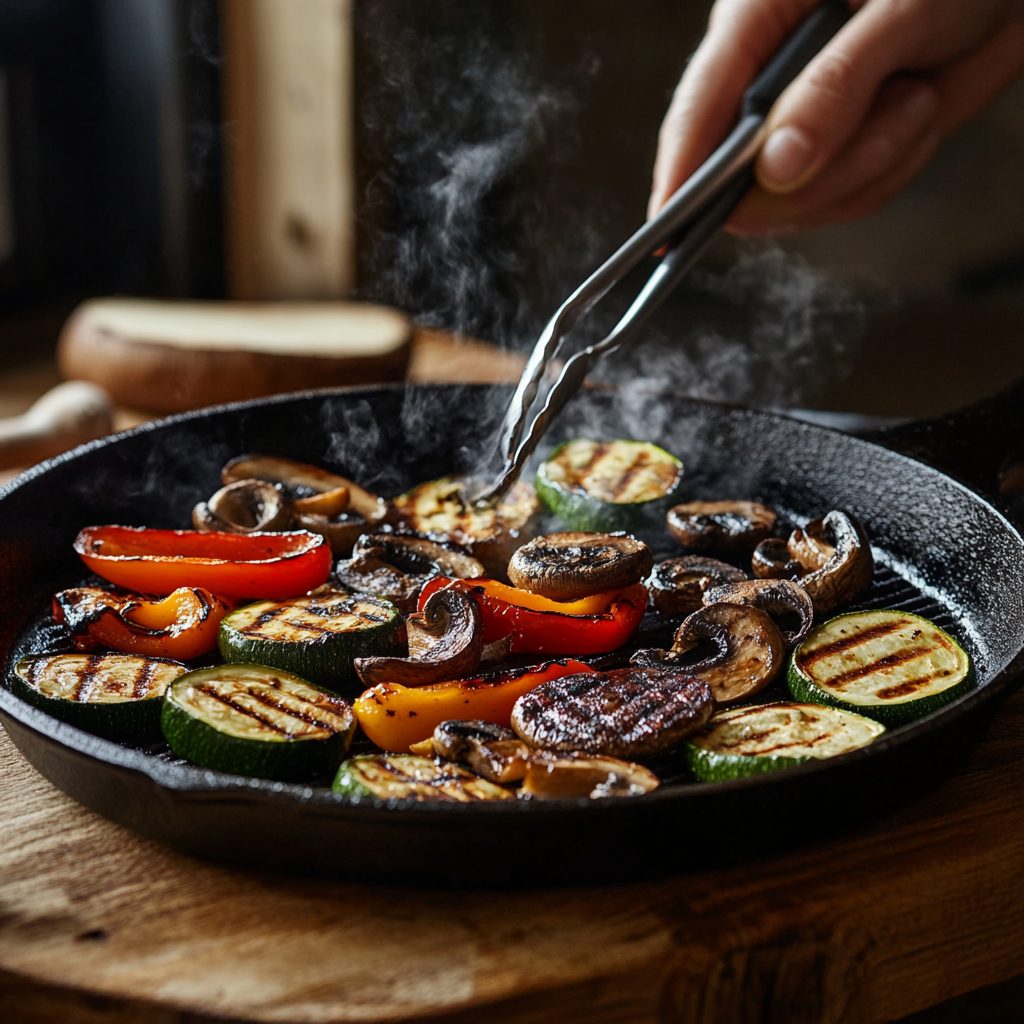 Grilled Veggie Platter with Hummus