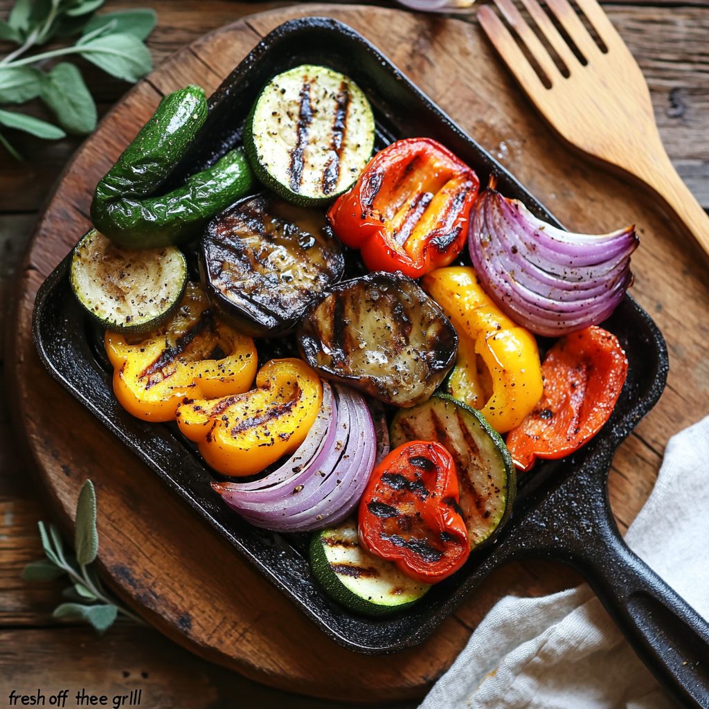 Grilled Veggie Platter with Hummus 5