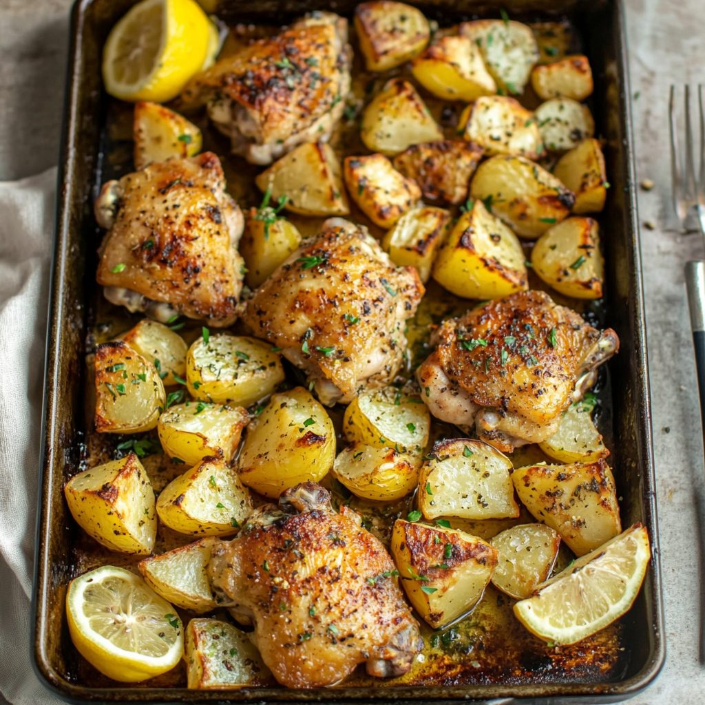 Lemon Herb Chicken with Roasted Potatoes 5