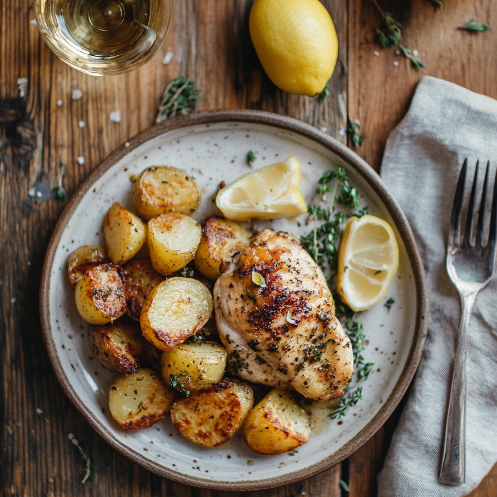 Lemon Herb Chicken with Roasted Potatoes