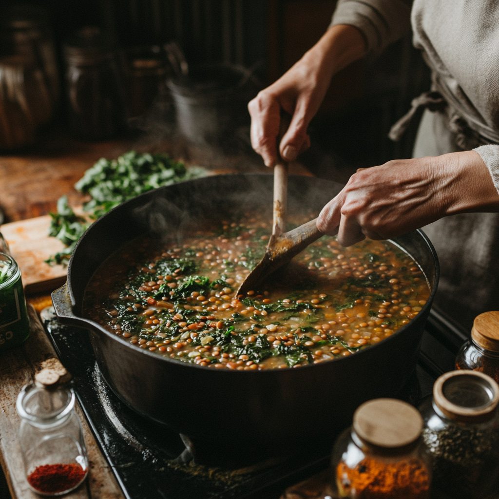 Lentil & Spinach Soup 4 Lentil Spinach Soup 3