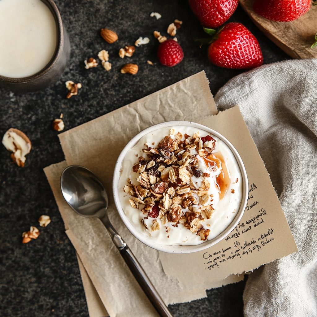 Low Fat Greek Yogurt Parfait with Oats Fruit 8