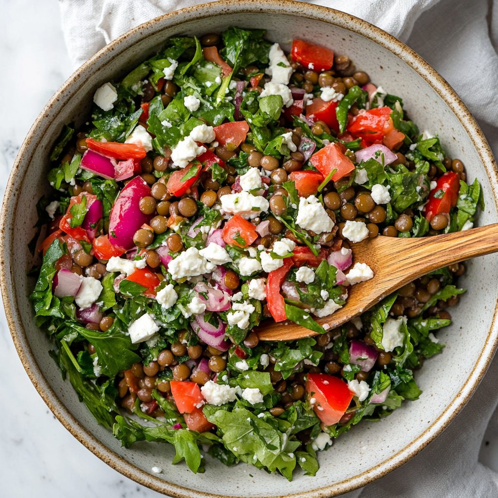 21 Mediterranean Salad Ideas for Weight Loss 11 Mediterranean Lentil Salad 6