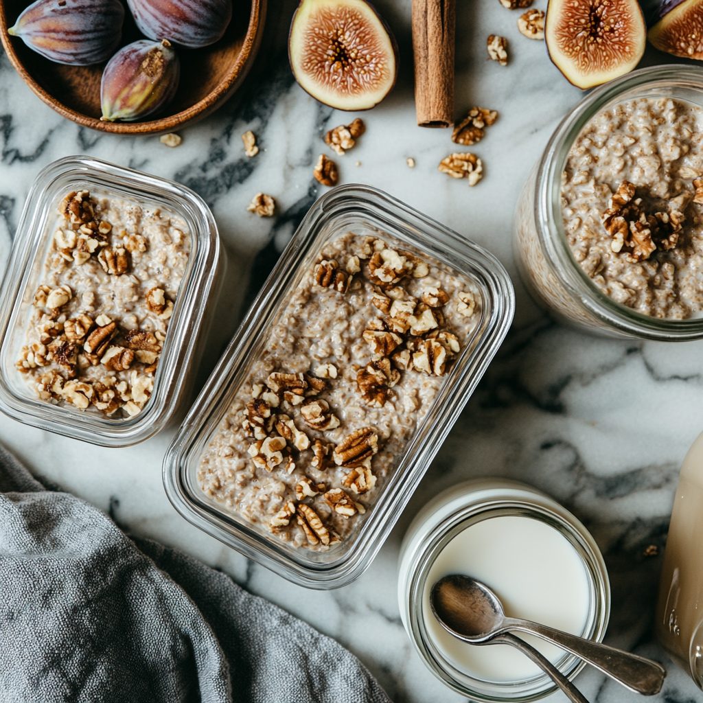 Oatmeal with Dried Figs Walnuts Cinnamon 6