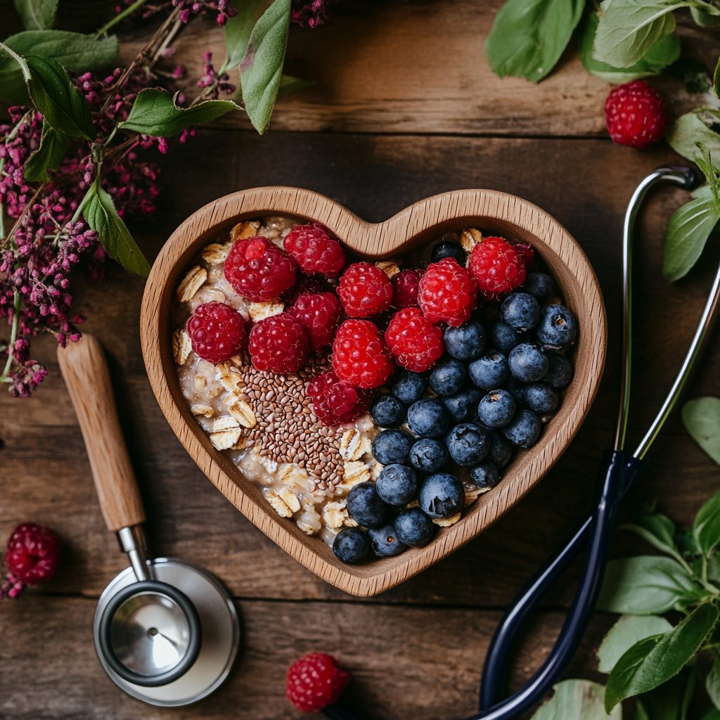 Oatmeal with Fresh Berries Flaxseed 8