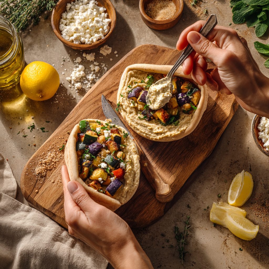 Roasted Veggie Pita Pockets