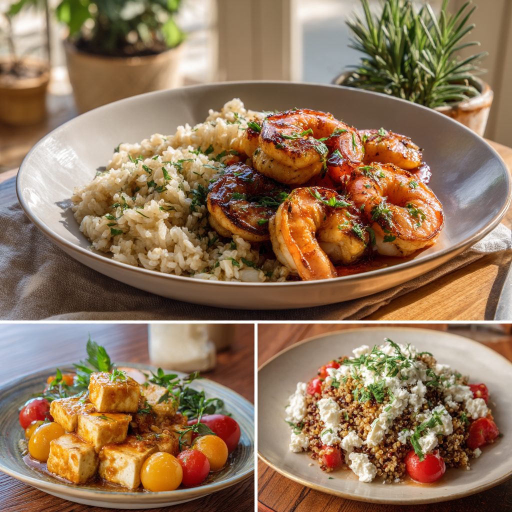 Salmon with Herbed Quinoa Green Beans 10