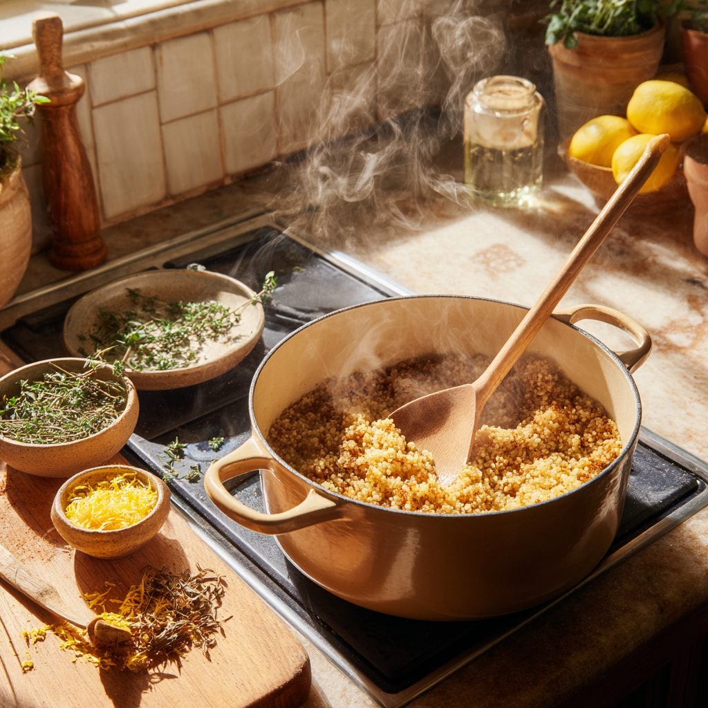 Salmon with Herbed Quinoa & Green Beans
