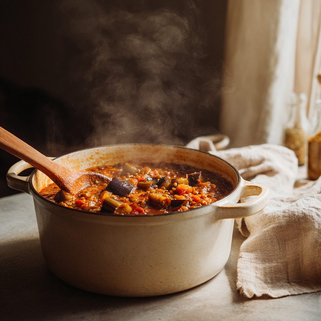 Spiced Lentil & Eggplant Stew