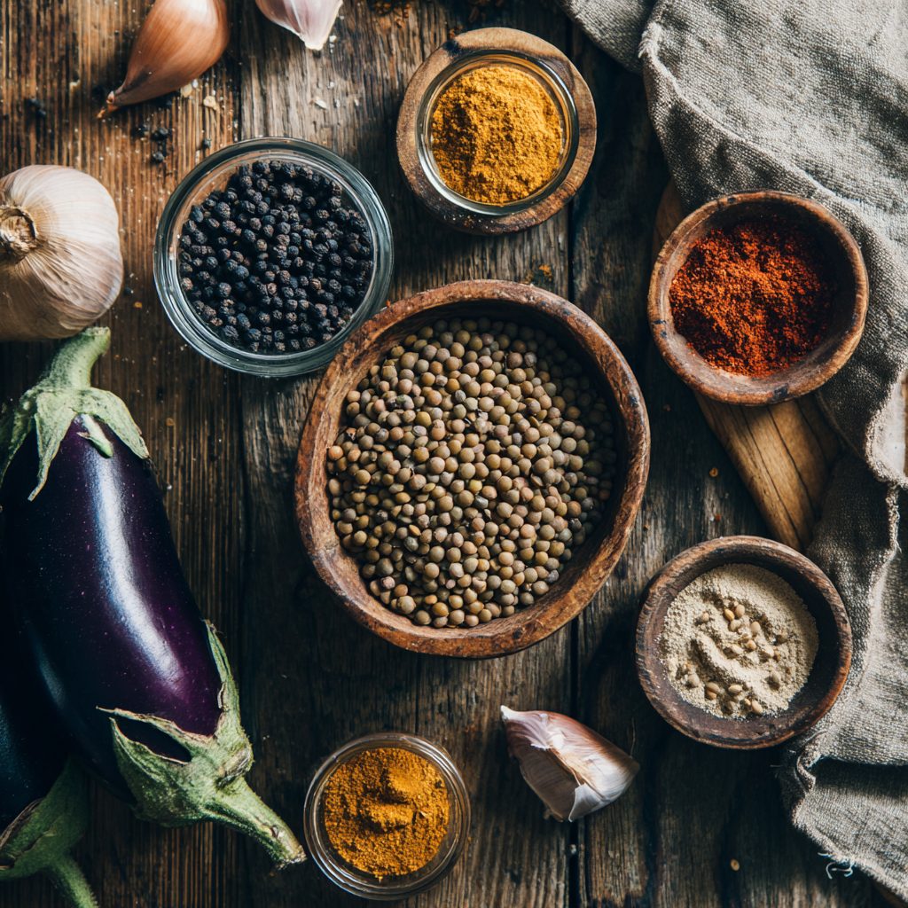 Spiced Lentil & Eggplant Stew