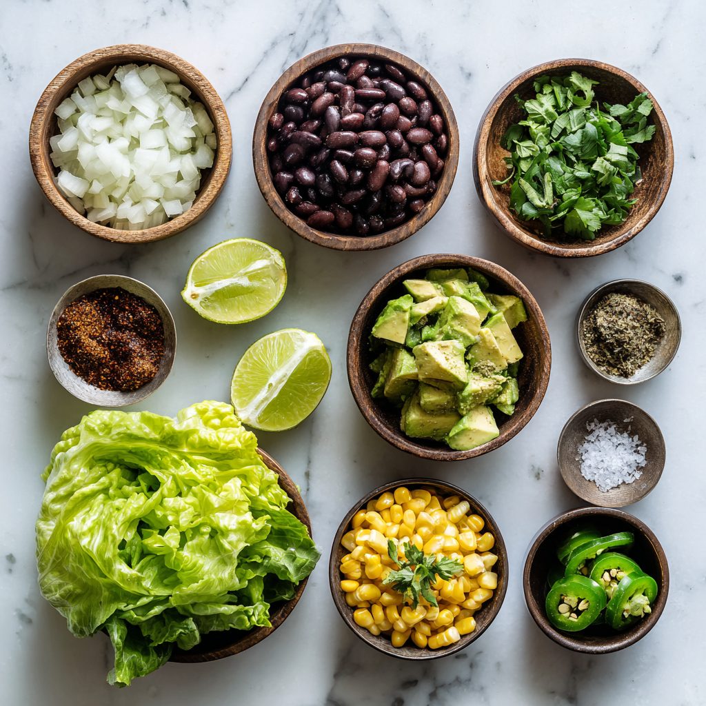 Spicy Black Bean Lettuce Wraps