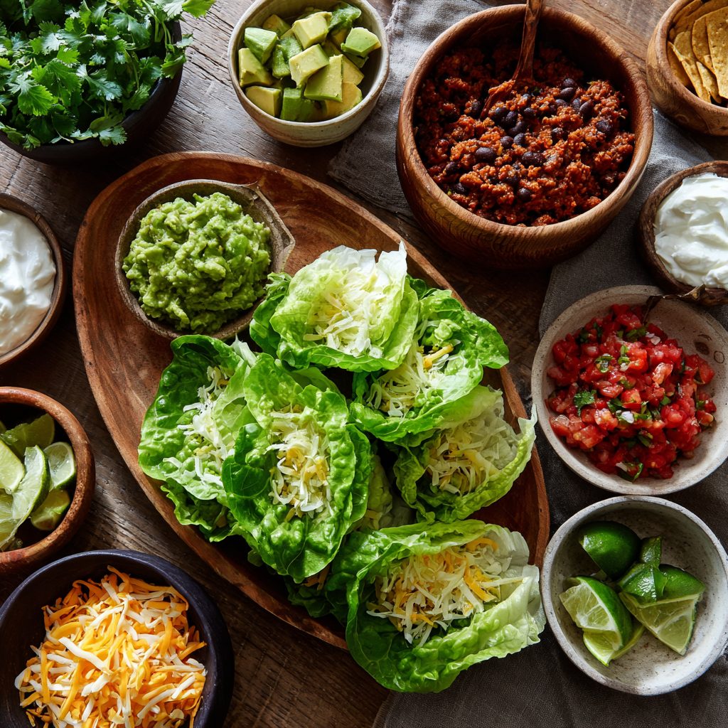 Spicy Black Bean Lettuce Wraps