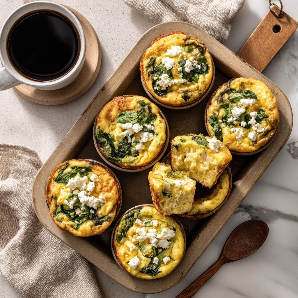 Spinach + Feta Egg Muffins