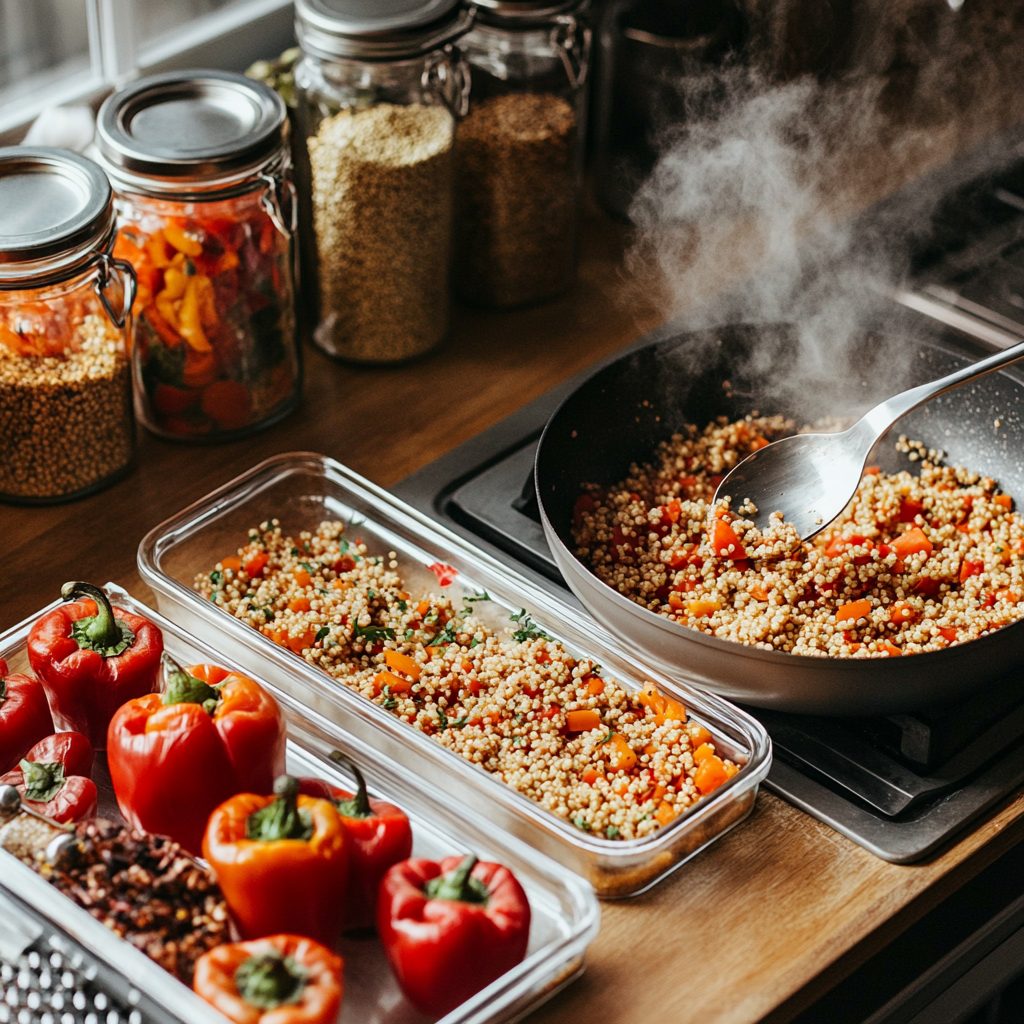 Stuffed Bell Peppers with Quinoa Veggies 14