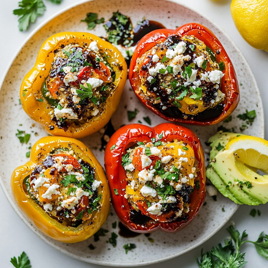 Stuffed Bell Peppers with Quinoa Veggies 6