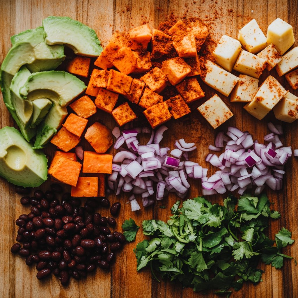 Sweet Potato Hash with Black Beans & Avocado