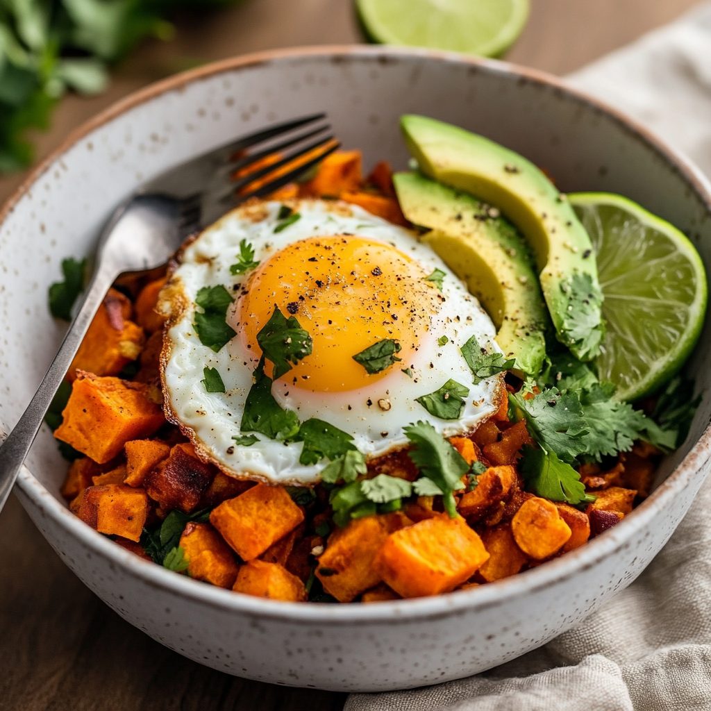 Sweet Potato Hash with Black Beans & Avocado