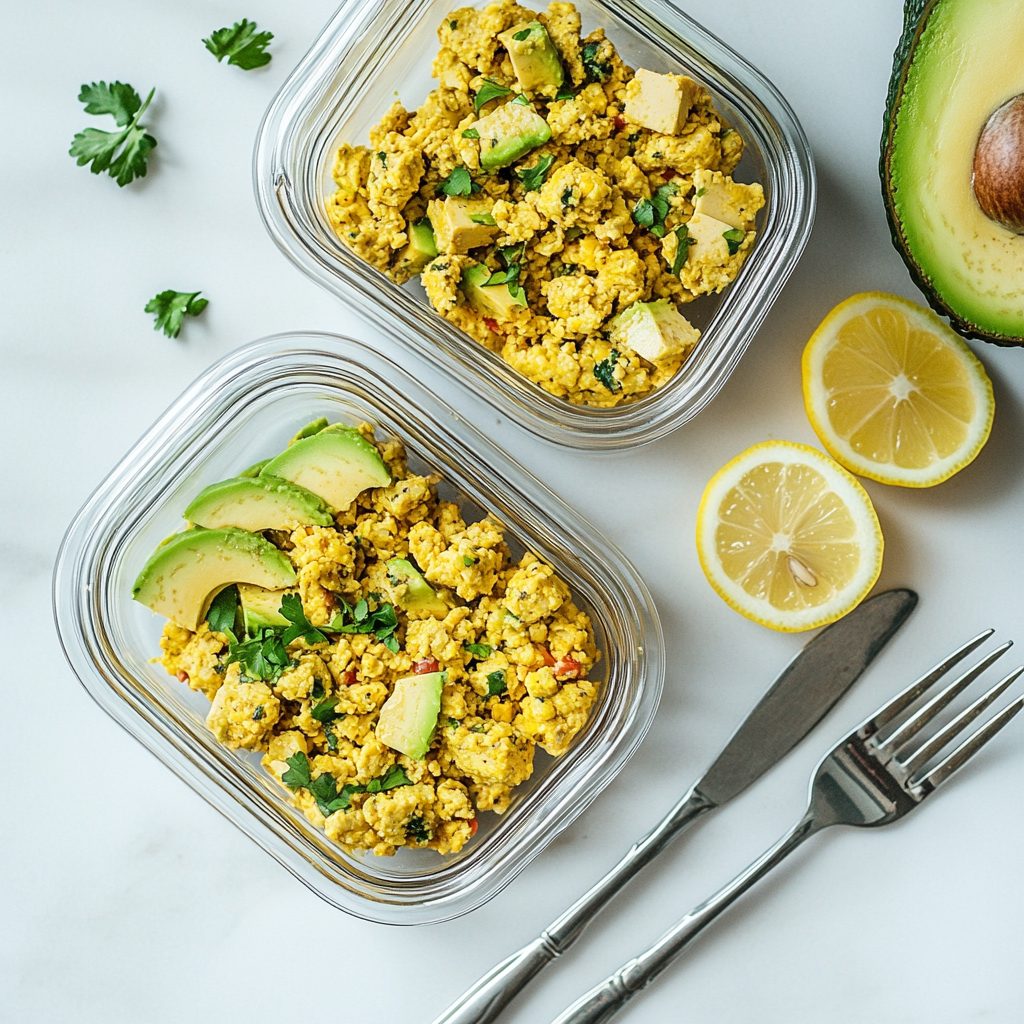 Tofu Scramble with Spinach & Bell Peppers