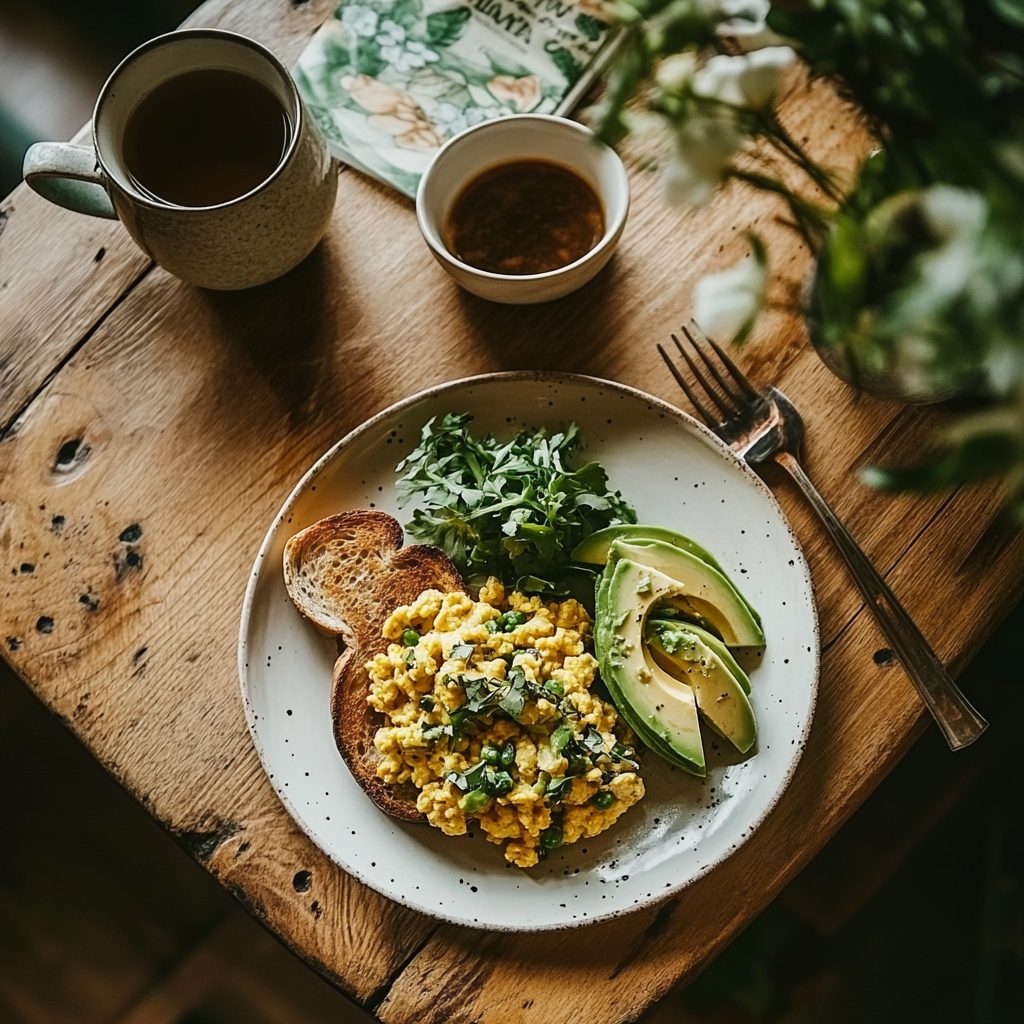 Tofu Scramble with Spinach Bell Peppers 6
