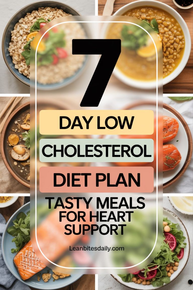 7-Day Low Cholesterol Diet Plan (Tasty Meals for Heart Support) 12 7-Day Low Cholesterol Diet Plan