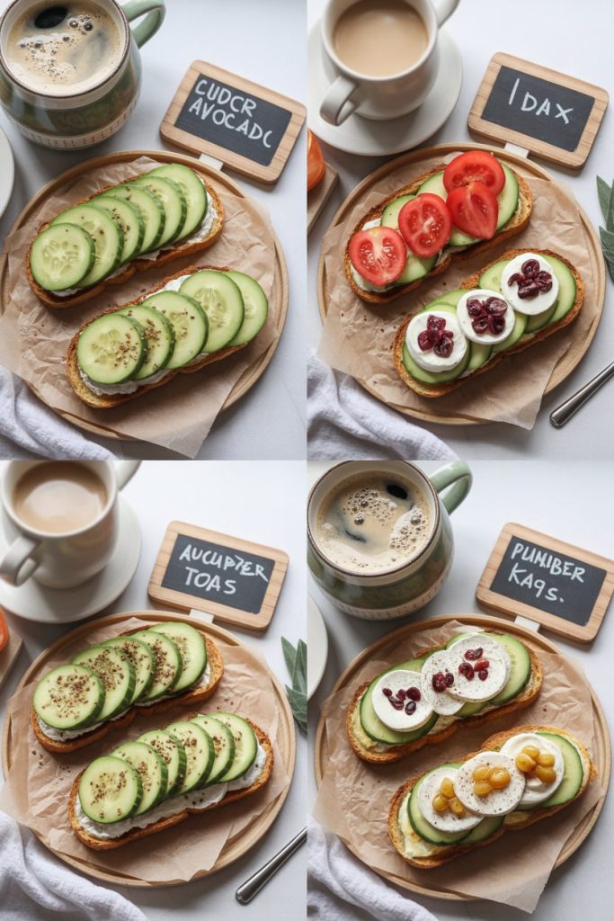 Avocado Toast on Cucumber Slices 5