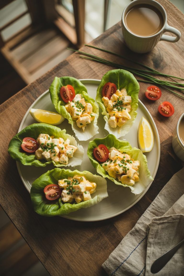 Breakfast Egg Salad Lettuce Cups