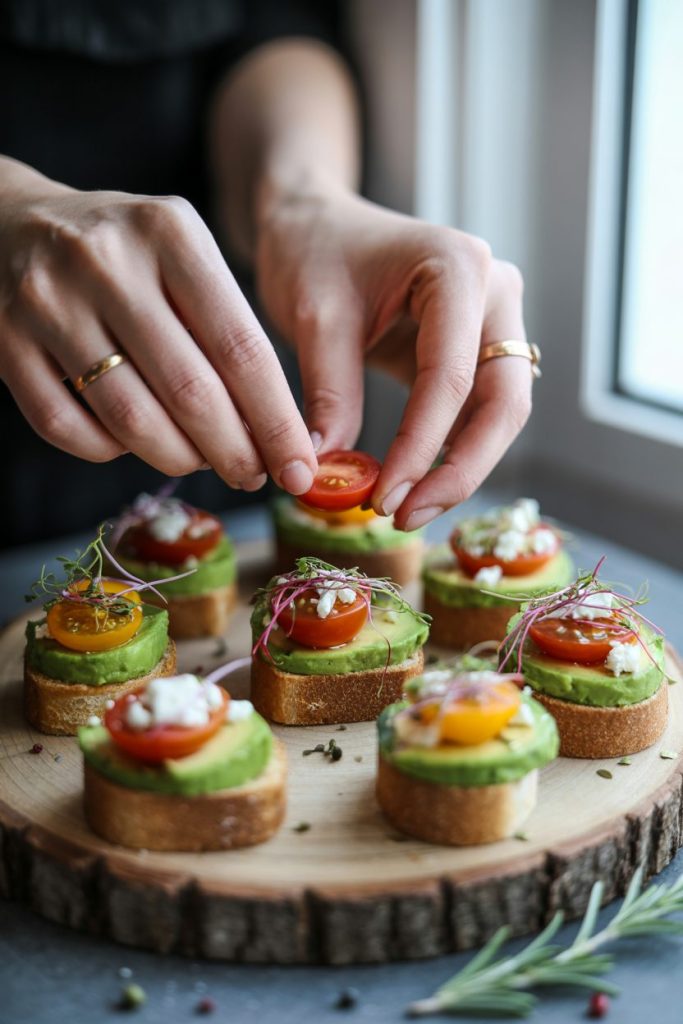 Mediterranean Avocado Toast Bites 7